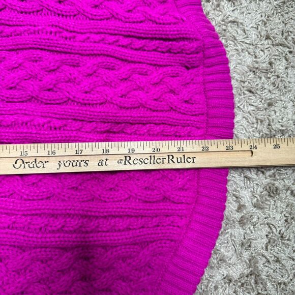 Dog Sweater Size XXL Pink Cable Knit Cowl Neck Stretch Pet Dog - Picture 7 of 9